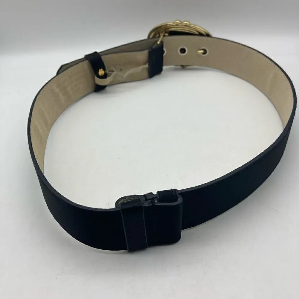 Chico’s Women’s Satin:Leather Belt Size S/M L 35”